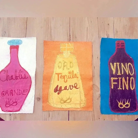 Whimsical homemade Painting on canvas and bursting with color - Picture 5 of 5